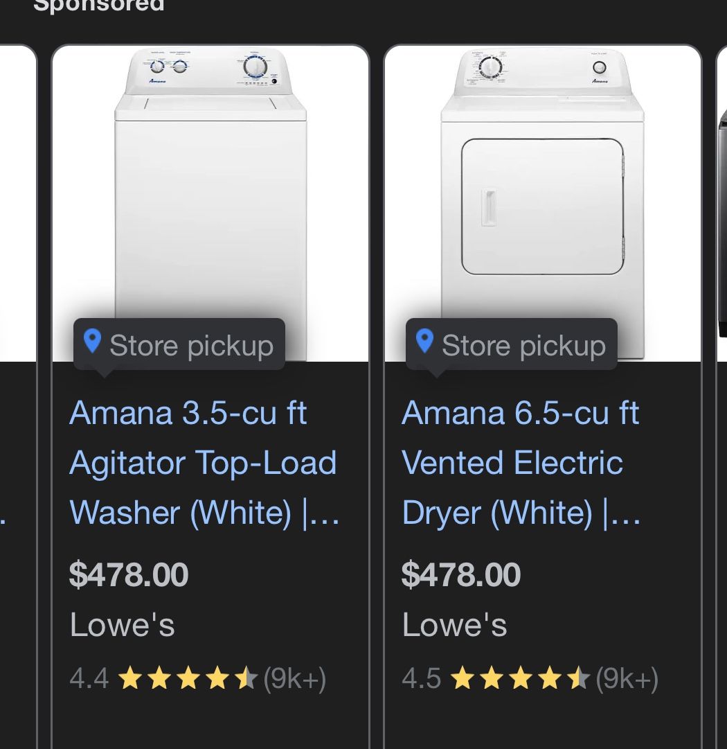 Washer And Dryer For Sale