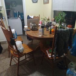 Wooden Four-person Kitchen Table