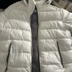 White Guess Men’s Puffer Jacket 