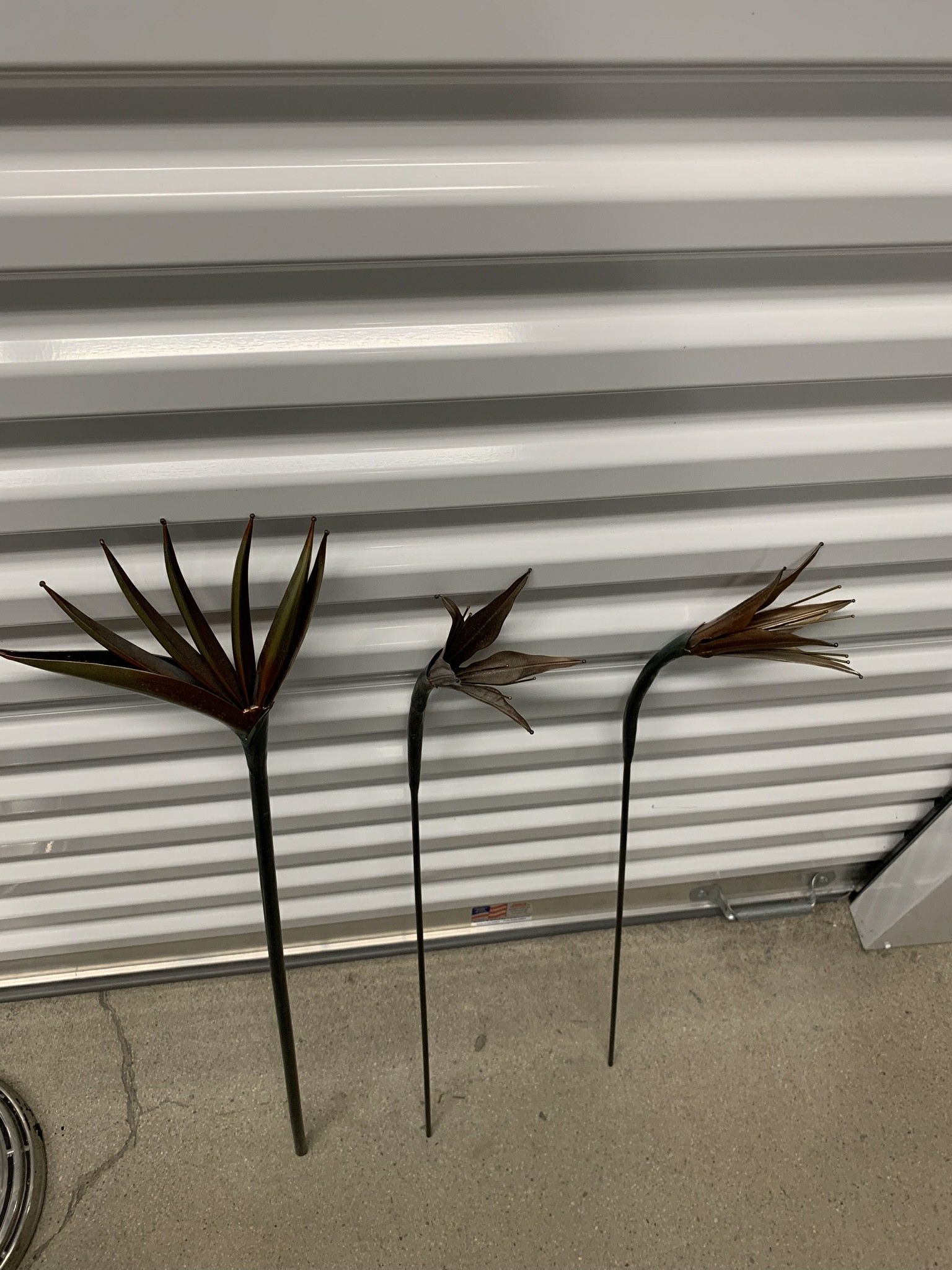 Metal Bird of Paradise flowers