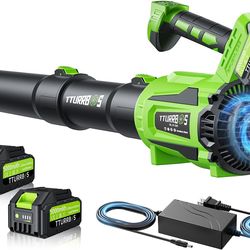 NEW - Leaf Blower Cordless with 6-Speed Control and 2 Batteries & Fast Charger