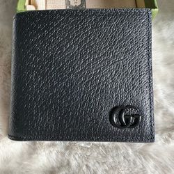 Mens Gucci Wallet Black Leather GG Wallet New Authentic 