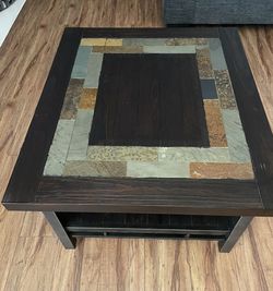 Tile Top Wood table