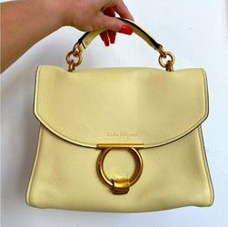 NEW‼️ Salvatore Ferragamo Mini Gancini Top Handle Calfskin Bag