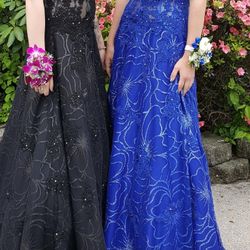 Prom gown size 2 royal blue