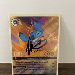 Stitch Rockstar Enchanted Promo 30 P1 Signed By Ryan Miller Founder Of Lorcana