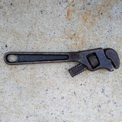 Vintage Lawson 10" Adjustable Offset Wrench 