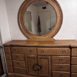Wood Dresser With Mirror