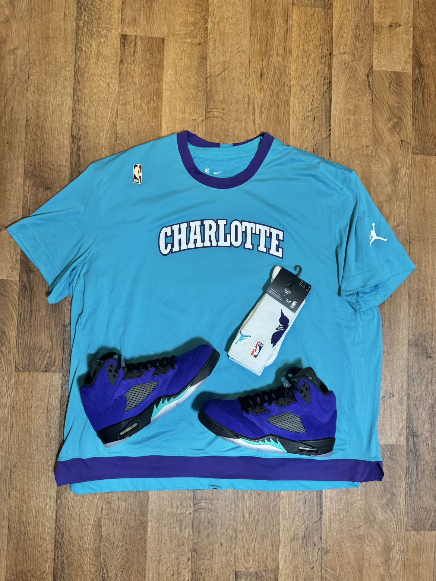 Air Jordan 5 Retro Alternate Grape X Charlotte Hornets Men’s Size 11.5