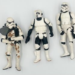 Star Wars Figures - Vintage Stormtroopers & Biker Scout