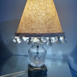 VINTAGE WATERFORD CRYSTAL TABLE LAMP 11" - EB