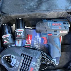 BOSCH 12-Volt Max EC Brushless Impact Driver Kit 2 battery kit