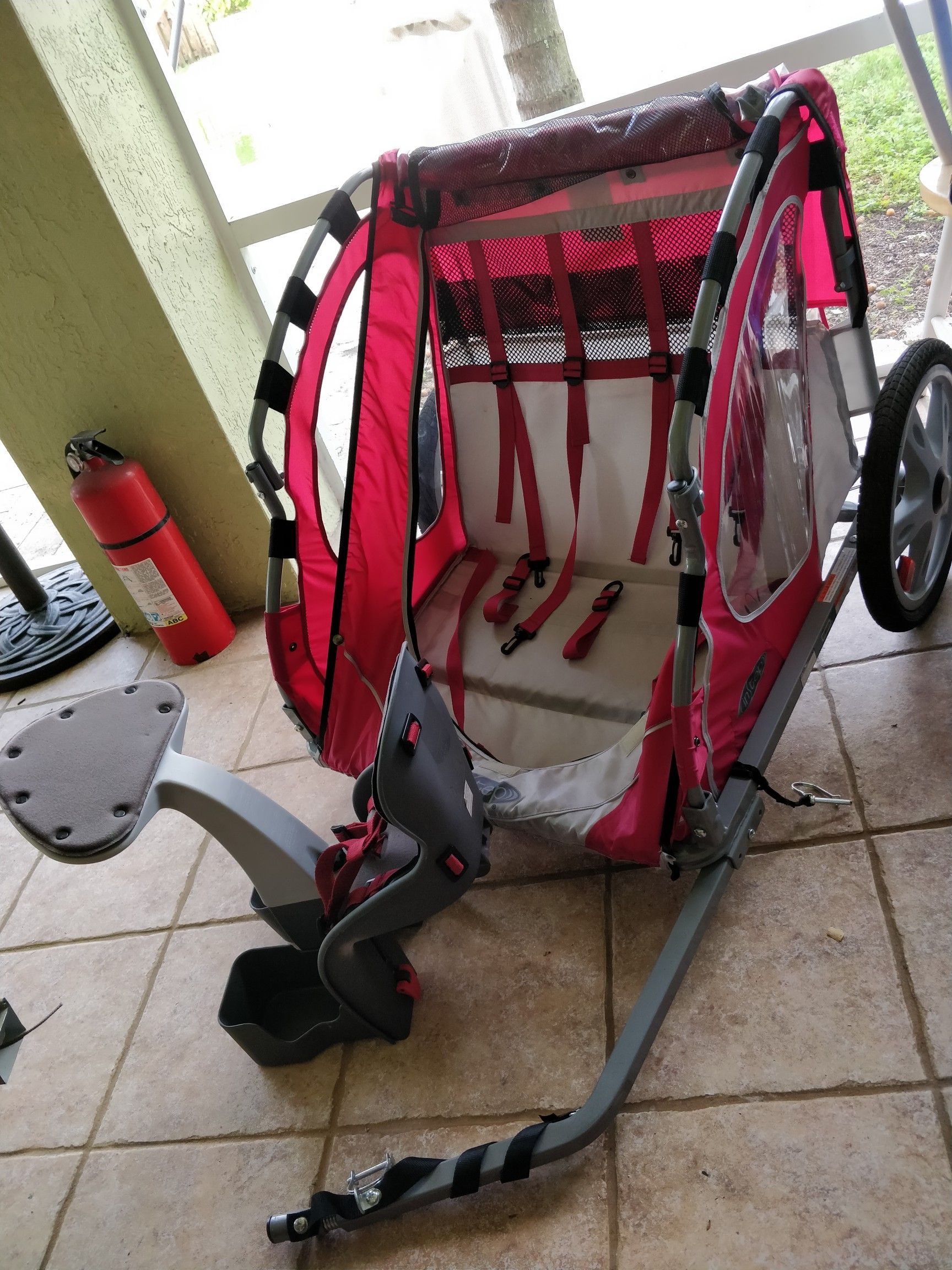 Child Bicycle tow & rear seat.