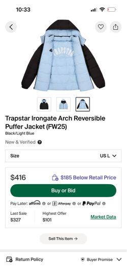 Trapstar Irongate Arch Reversible Puffer Jacket