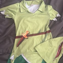 Peter Pan Costume with Hat size  4-5T