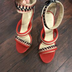 Red Tan And Black Wedge 