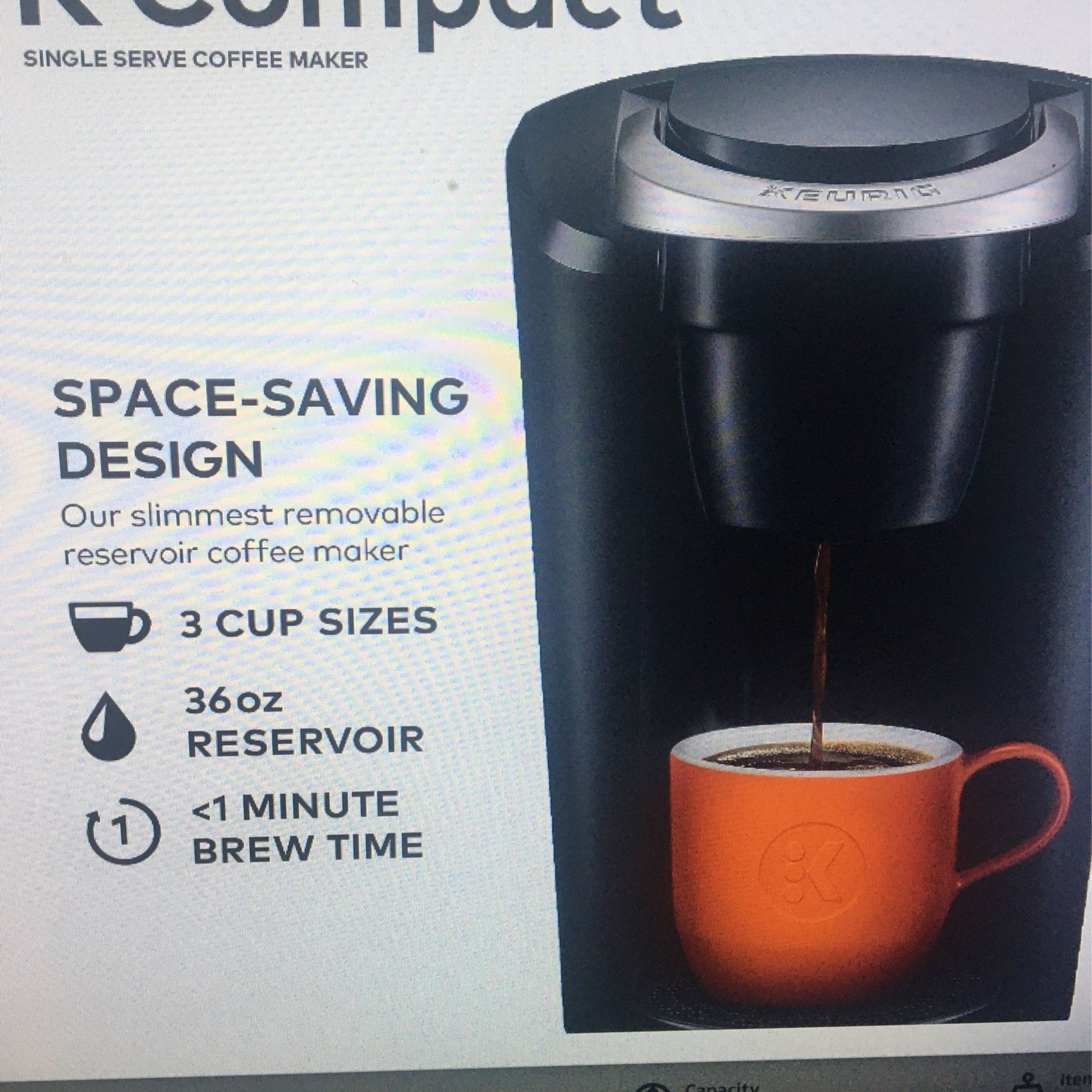 K Compact Keurig Space Saver Coffee Maker NEW! Keurig K Compact