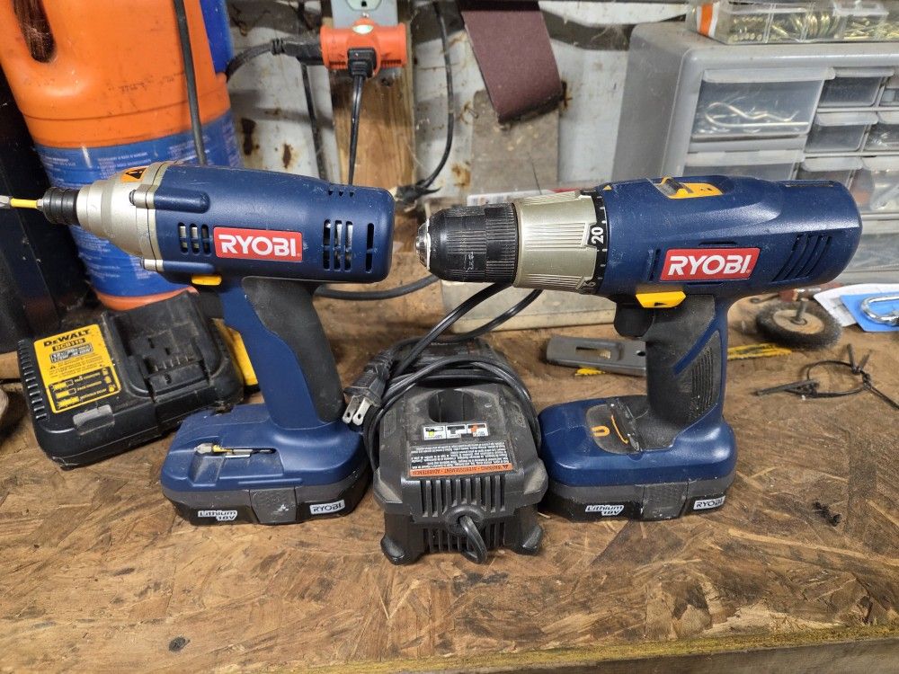 Ryobi Drill And Impact Driver