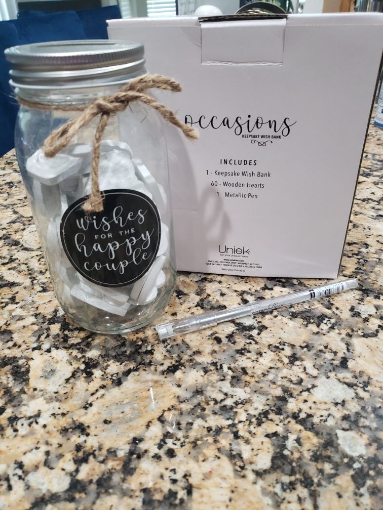 60 piece wedding wish jar $15
