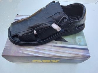 Black Leather Sandals