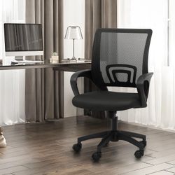 Athena Collection Ergonomic Office Chair, Mid-Back Desk Chair, Black Adjustable Seat Height 6 LEFT❗️
