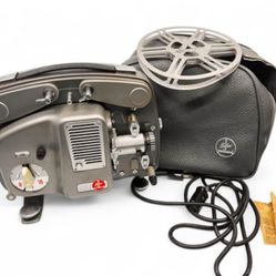 VINTAGE BOLEX PAILLARD 18-5 8MM MOVIE PROJECTOR WITH ORIGINAL HARD & SOFT CASE 