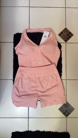 Alo bareback bra and short set