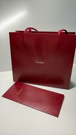 Cartier Red Shopping Bag with Envelope