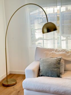 West Elm Livingroom lamp Overarching Metal Shade Floor Lamp (80")