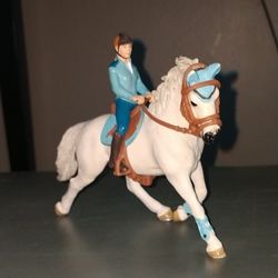 Schleich Blue Horse And Rider Set
