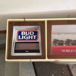 Budweiser Clock With Clydesdale Display