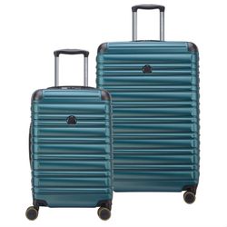 Delsey Paris Hardside Luggage Set, Black or Green, 2 piece