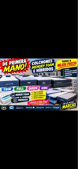 Colchones todas las medidas desde $89 nuevos Woww