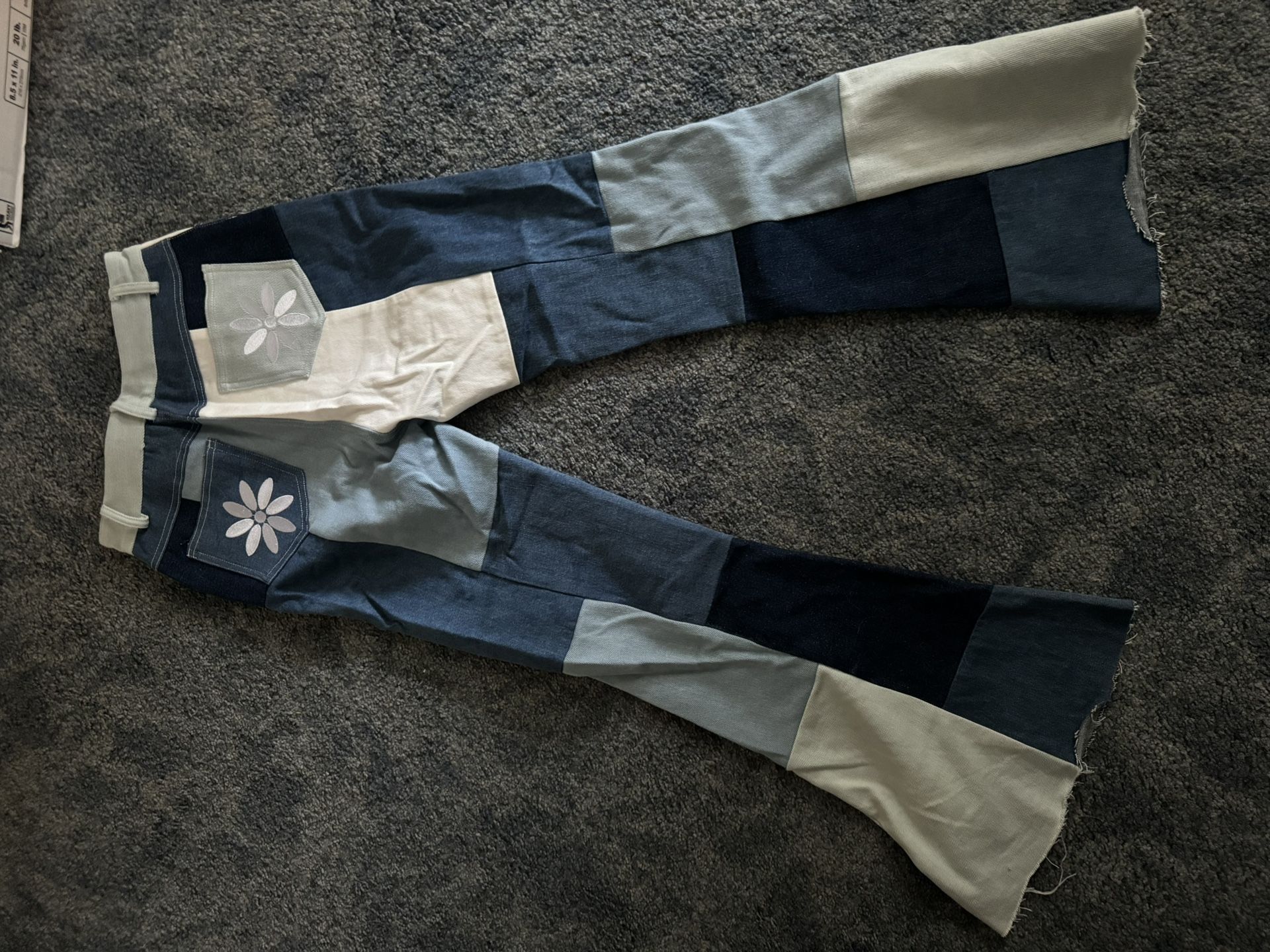 Tunnel Vision/Alice Patchwork Denim Flares