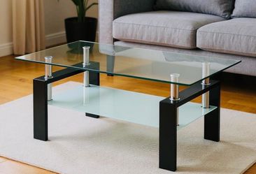 Coffee Table for Sale/glass with wood legs