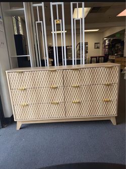 New assembled 54" Wooden 6 Drawers Dresser Wardrobe Closet