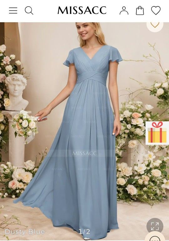 Very Pretty Dusty Rose Chiffon Dress