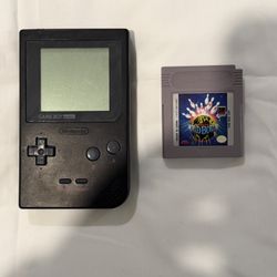 Black Nintendo Game Boy Pocket + World Bowling Game – Tested & Working