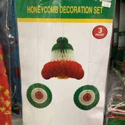 Mexican Flag Paper Decoration 