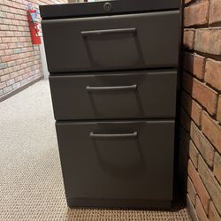 Grey Metal Filing Cabinet 