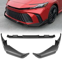 For 2025-2026 Toyota Camry SE XSE Carbon Look Front Bumper Lip Spoiler Splitter -(2-PU-399-PCF