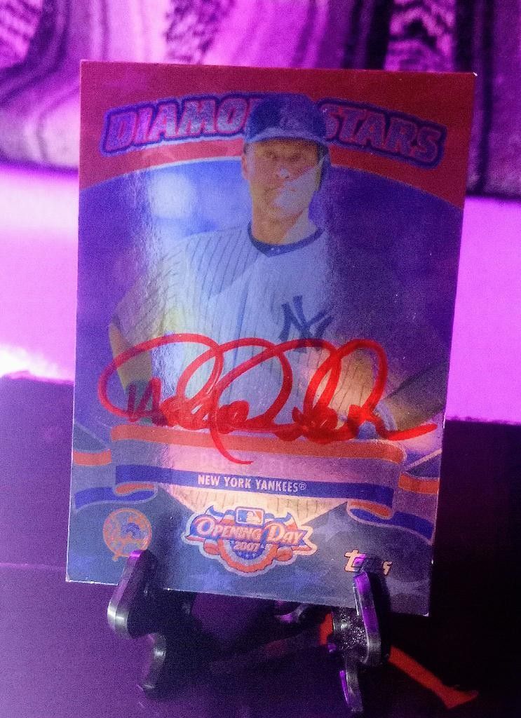 Derek Jeter Hand Signed Card