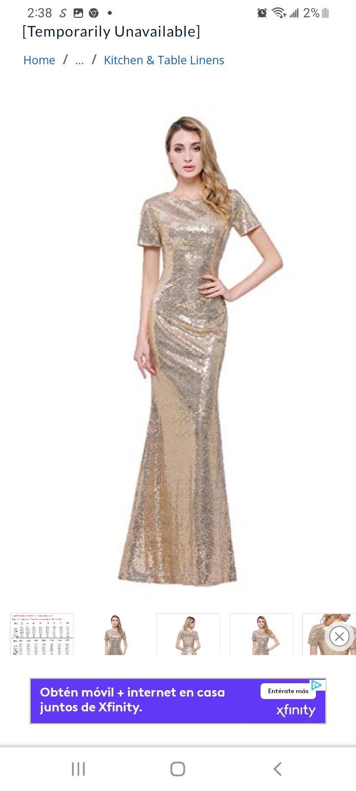 Honeydress Women's Sequins Short Sleeves Bridesmaid Dresses Long Evening Gowns