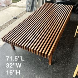 IN CULVER CITY: HD Buttercup  Slatted Wooden Table/Bench/Daybed