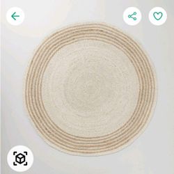 π«π«π«π«R71#5 $80 Round 6'Multi
Stripe Braided Jute Area Rug
Cream/Tan-Hearth &Hand"
with Magnolia