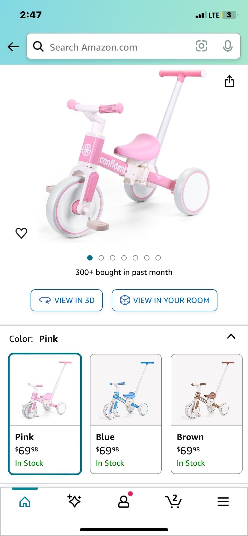 New PINK Tricycle 