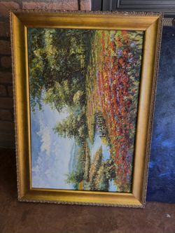 Framed Original Impressionist Landscape Painting