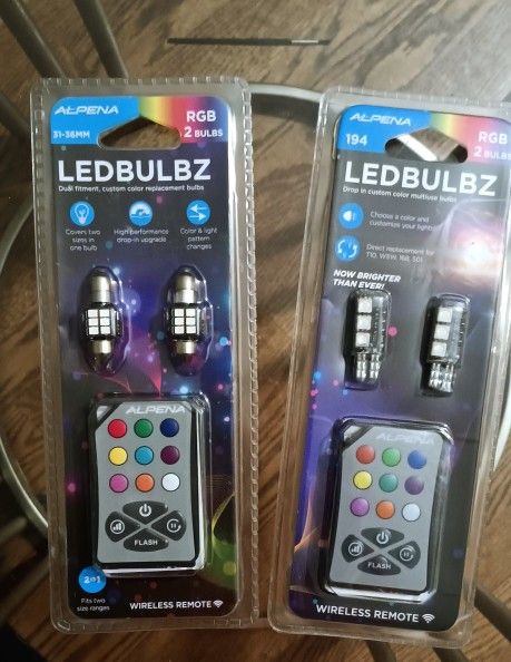 Alpena Car And Truck LED Light Bulbs 12v Multi Colors With Wireless Remote