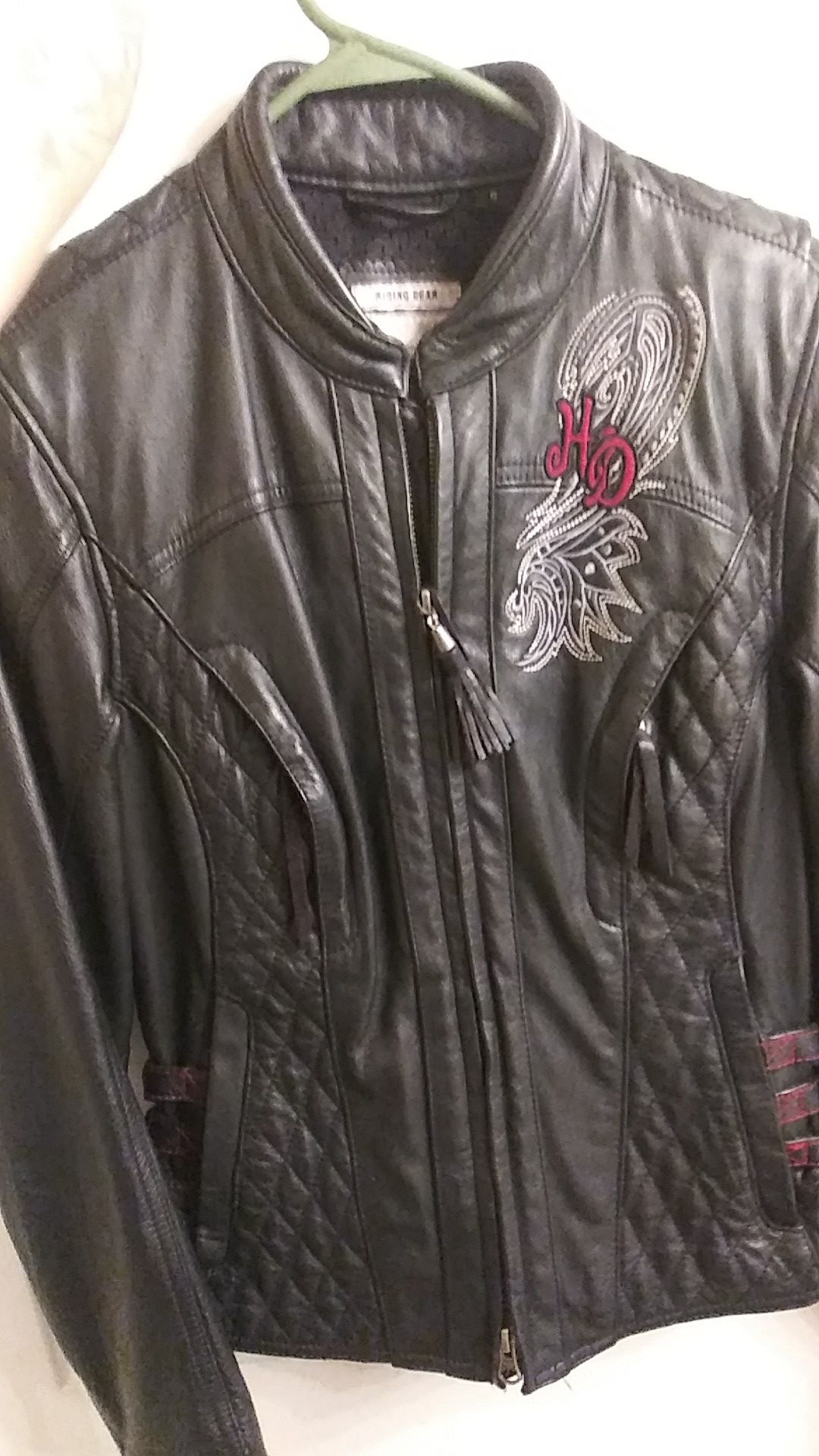 Harley Davidson Leather Riding Jacket size Small Woman's