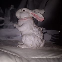 Porcelain Glass Antique Bunny Rabbit 